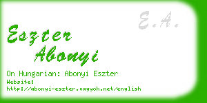 eszter abonyi business card